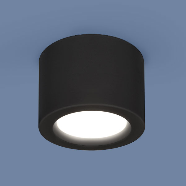 Накладной потолочный светодиодный светильник DLR026 6W 4200K черный матовый с гарантией 