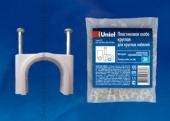 Пластиковые скобы Uniel UCC-R30 White 100 POLYBAG - купить в Саратове
