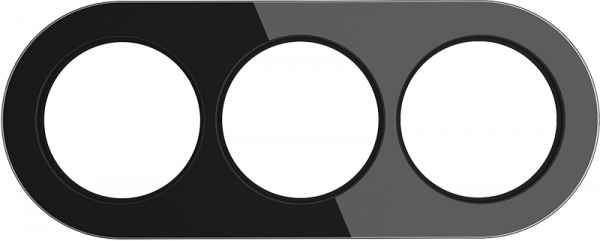 Рамка на 3 поста Werkel WL21-frame-03 Favorit Runda (Черный) - купить в Саратове