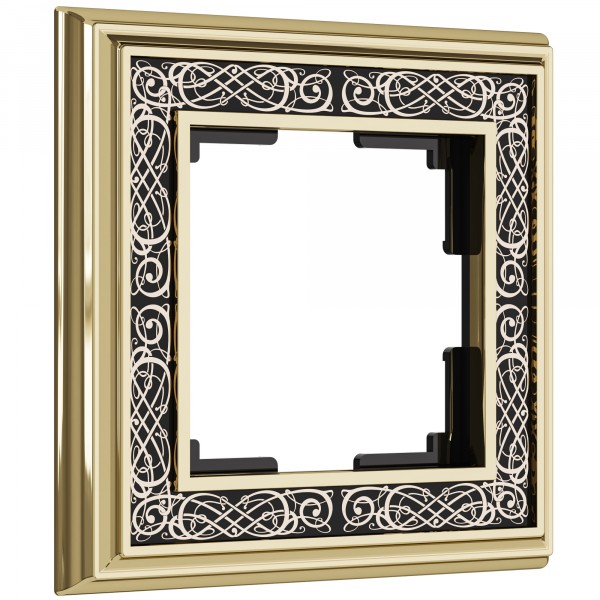 Рамка на 1 пост WL77-Frame-01 Palacio Gracia (золото/черный) - купить в Саратове