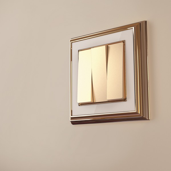 Рамка на 1 пост Werkel WL17-Frame-01 Palacio (золото / белый) - купить в Саратове